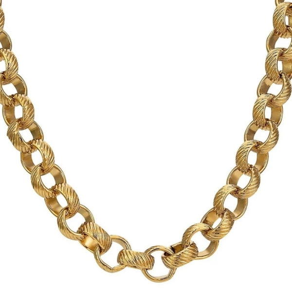 24" Lined Pattern Belcher Necklace
